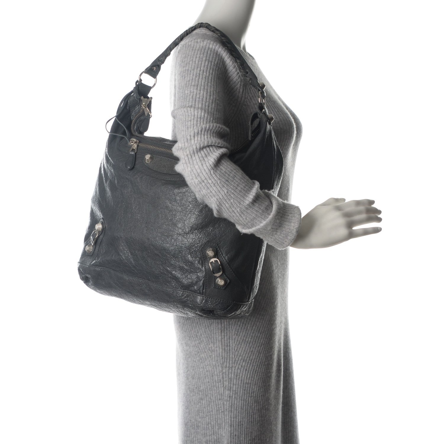 Balenciaga Agneau Giant 12 Silver Hardware Day Hobo Gris Tarmac 2 of 7