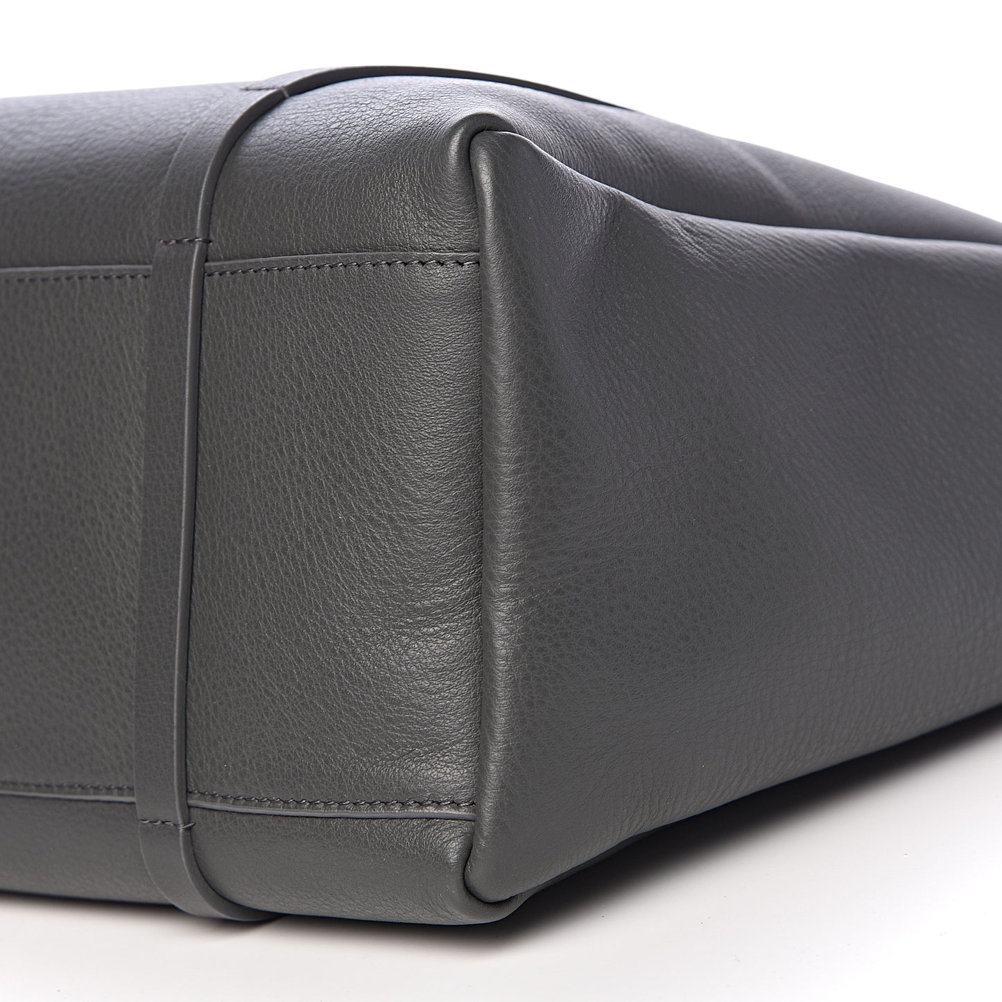 Veau Baltimore Double Sided Small Everyday Tote Gris Fossile Black