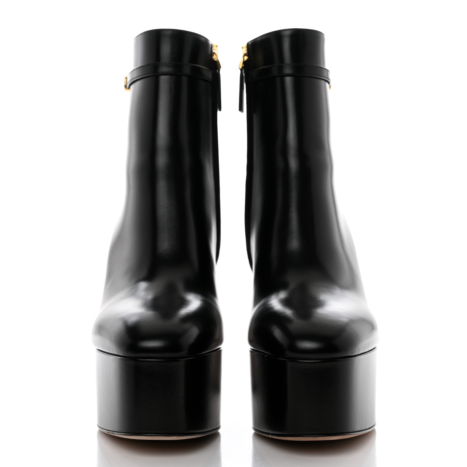Valentino Garavani Calfskin Tan-Go Platform 50/120mm Ankle Boots 39.5 Black 2 of 9