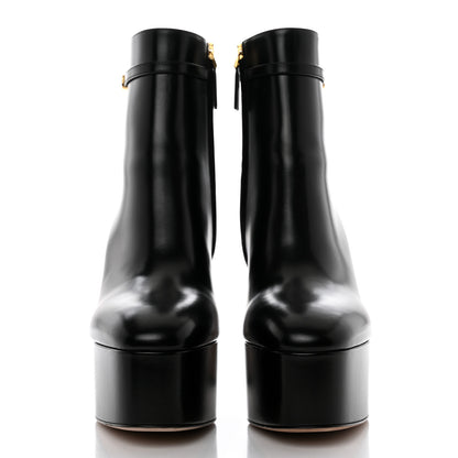 Valentino Garavani Calfskin Tan-Go Platform 50/120mm Ankle Boots 39.5 Black 2 of 9