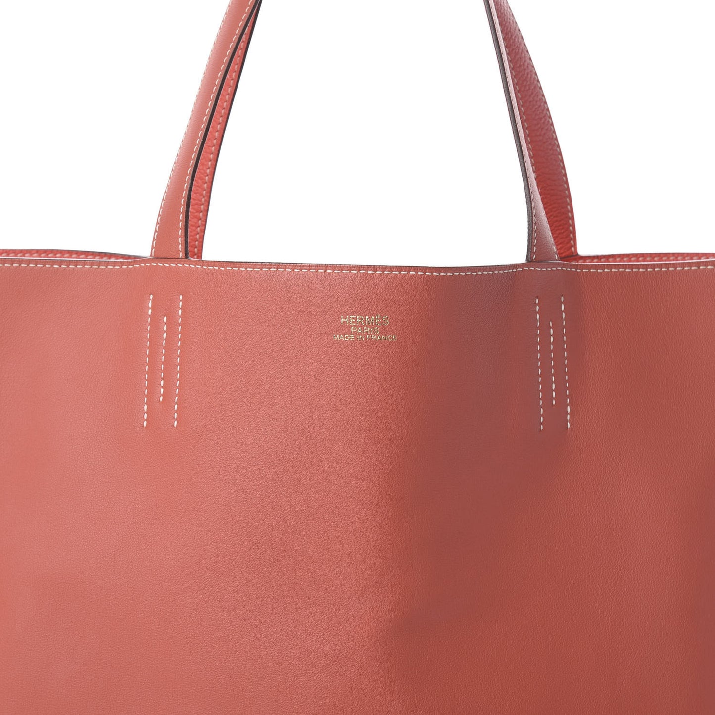 Sikkim Taurillon Clemence Double Sens 36 Reversible Tote Crevette