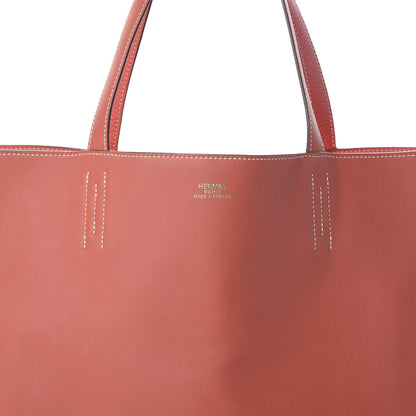 Hermes Sikkim Taurillon Clemence Double Sens 36 Reversible Tote Crevette 9 of 9