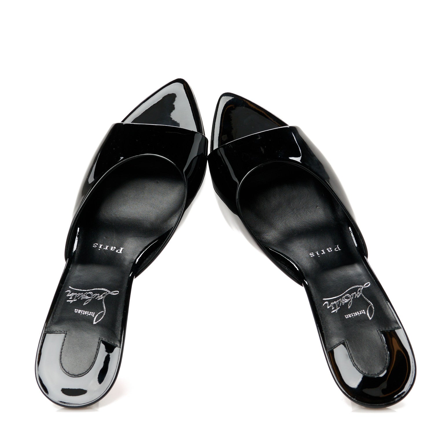 Christian Louboutin Patent Miss Z 80 Mule 37 Black 2 of 9