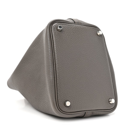 Hermes Taurillon Clemence Picotin Lock 18 PM Gris Asphalte 4 of 12