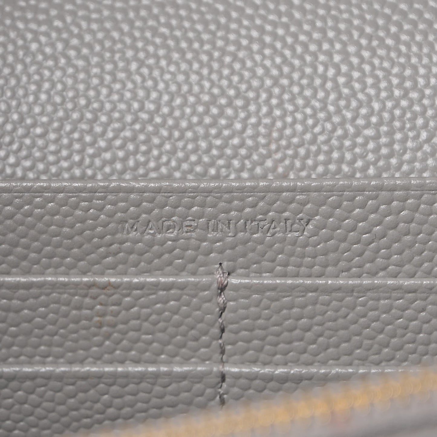 Grain De Poudre Matelasse Chevron Monogram Chain Wallet Fog