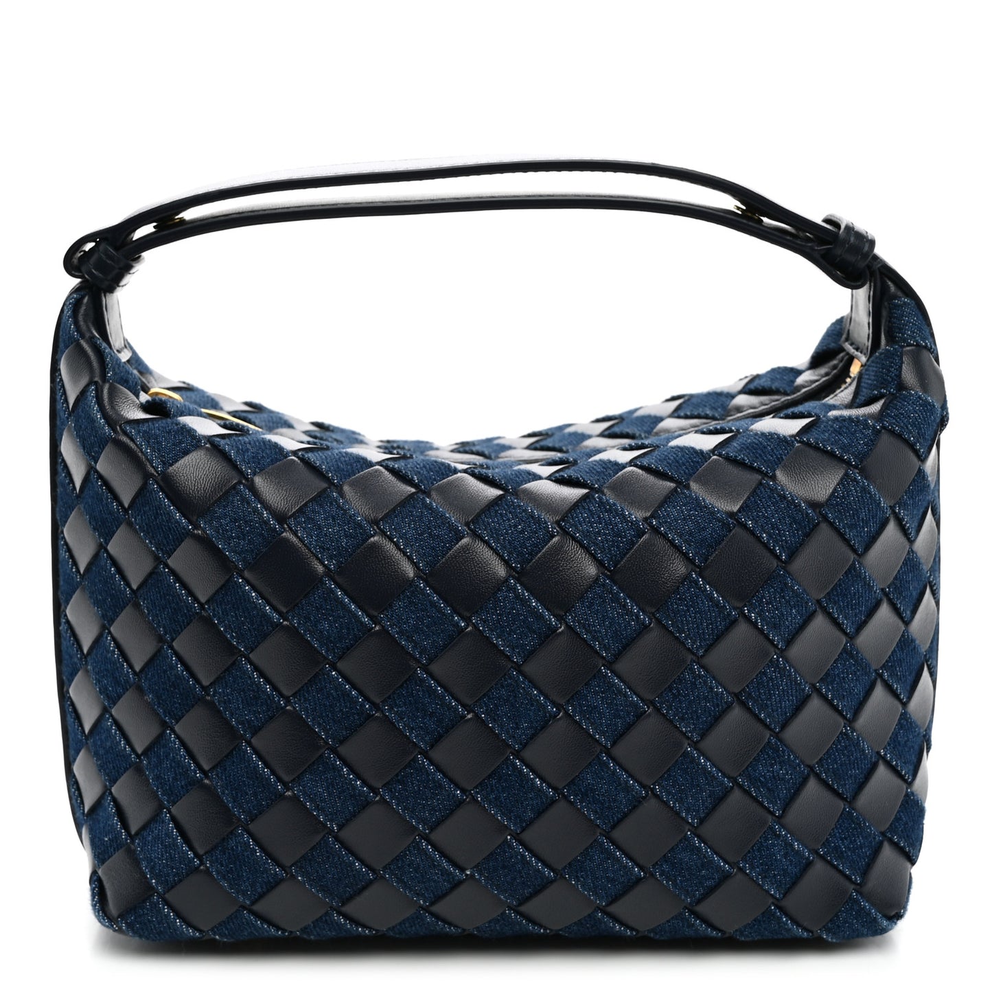Nappa Denim Intrecciato Mini Wallace Abyss Indigo