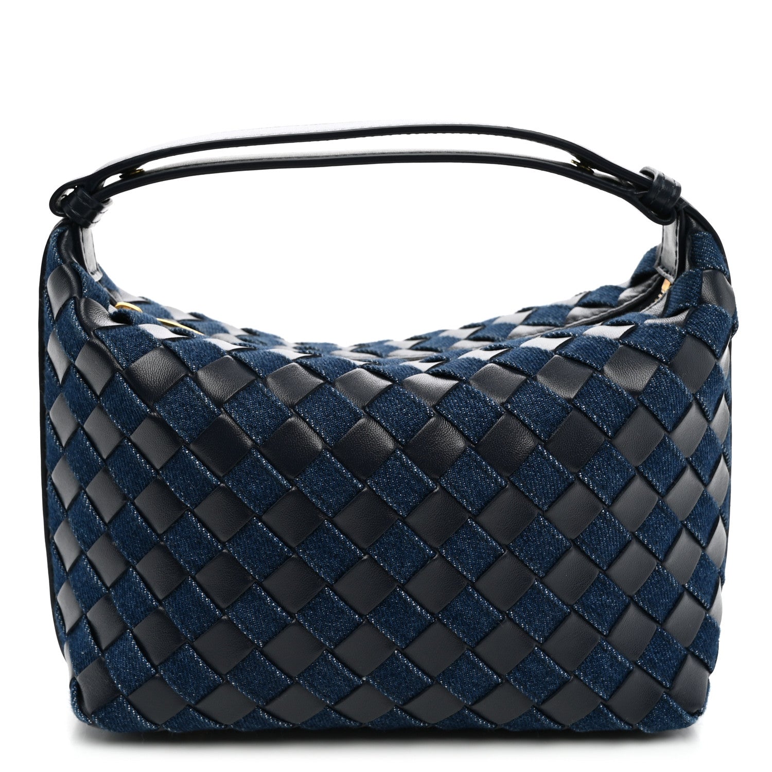 Bottega Veneta Nappa Denim Intrecciato Mini Wallace Abyss Indigo 1 of 10