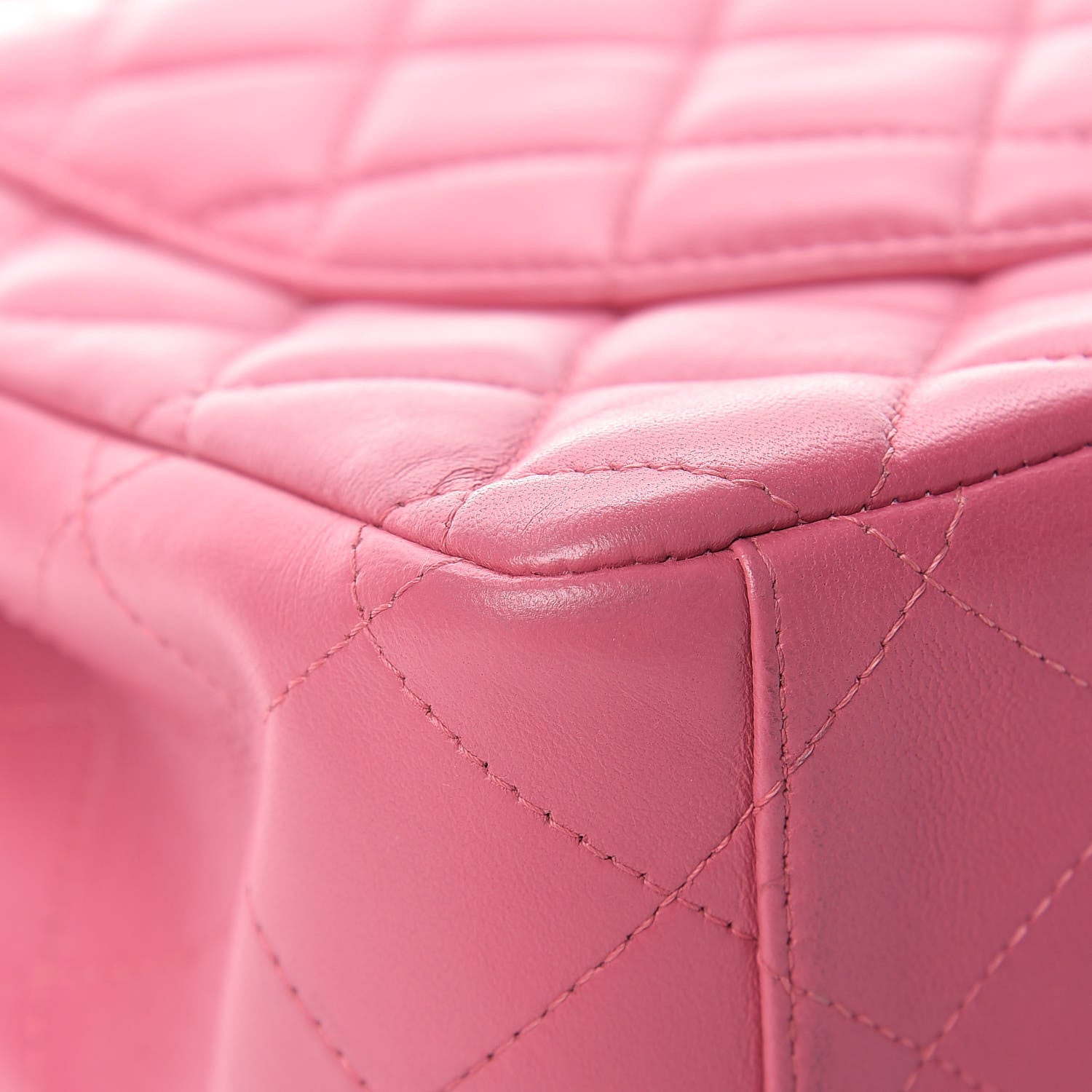 Chanel Lambskin Quilted Maxi Double Flap Dark Pink 12 of 19