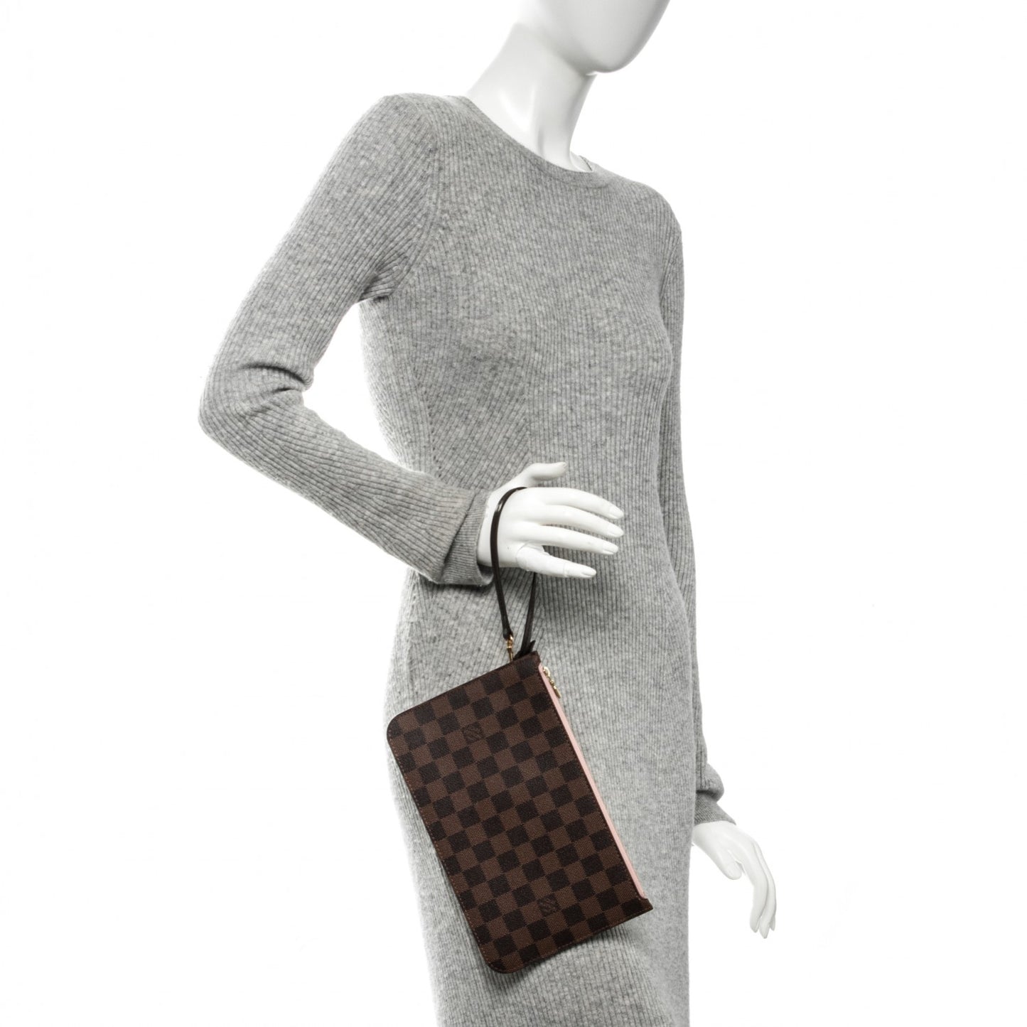 Damier Ebene Neverfull MM GM Pochette Rose Ballerine