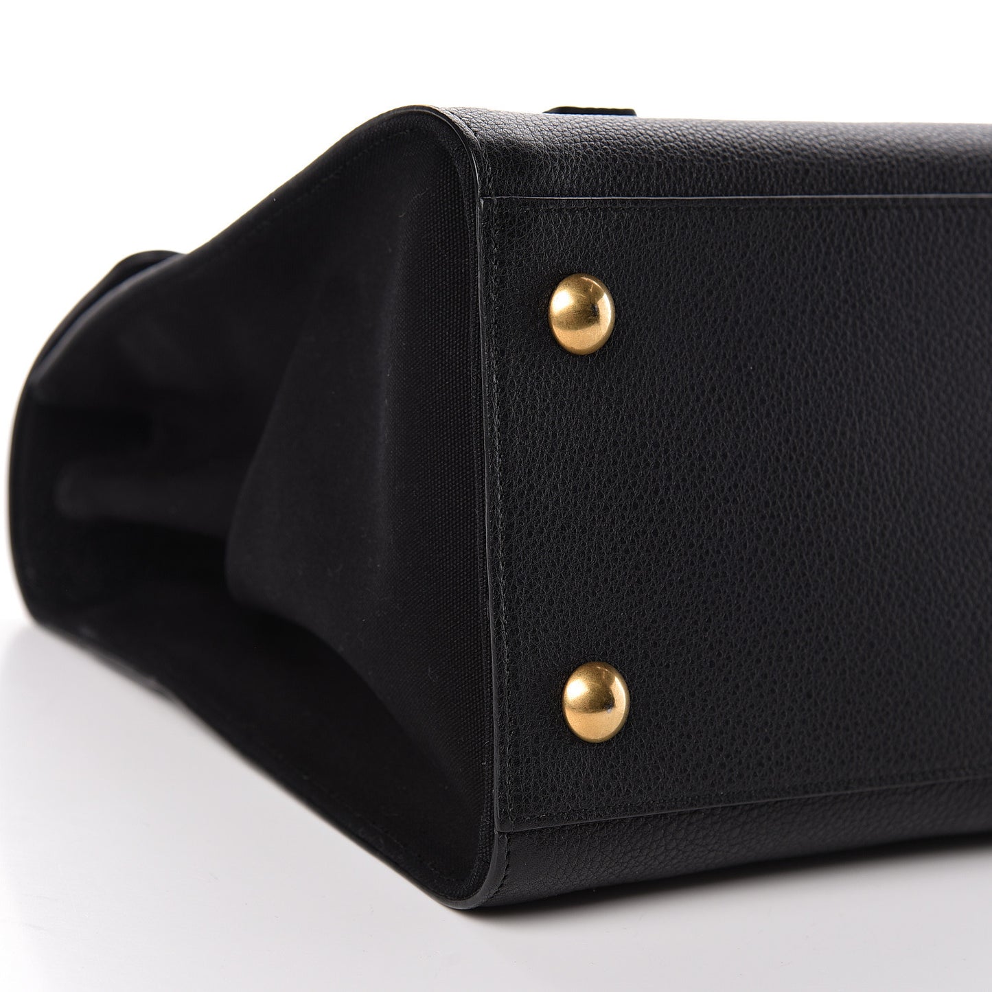 Calfskin Canvas Medium Muse Two Black
