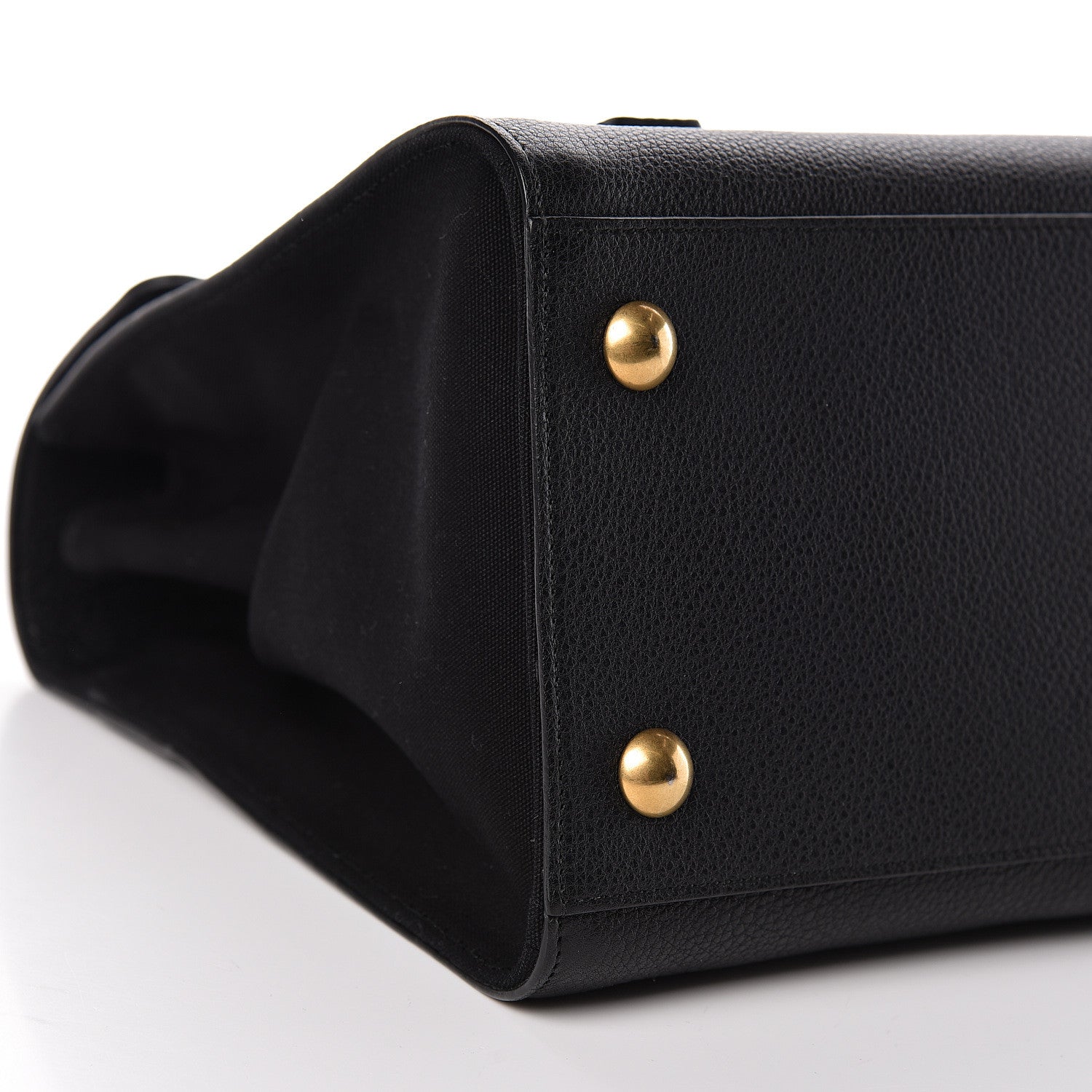 Saint Laurent Calfskin Canvas Medium Muse Two Black 10 of 11