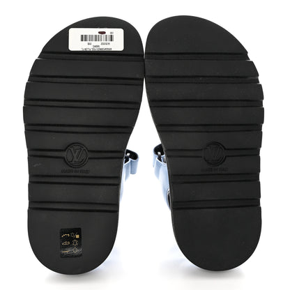 Louis Vuitton Calfskin Pool Pillow Flat Comfort Sandals 37 Blue 5 of 8