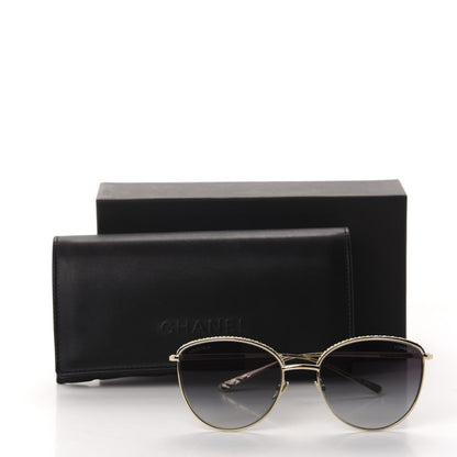 Chanel Metal Crystal Sunglasses 4258-B Gold 8 of 8