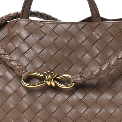 Bottega Veneta Nappa Intrecciato Medium Andiamo Shoulder Bag Taupe Grey 7 of 9