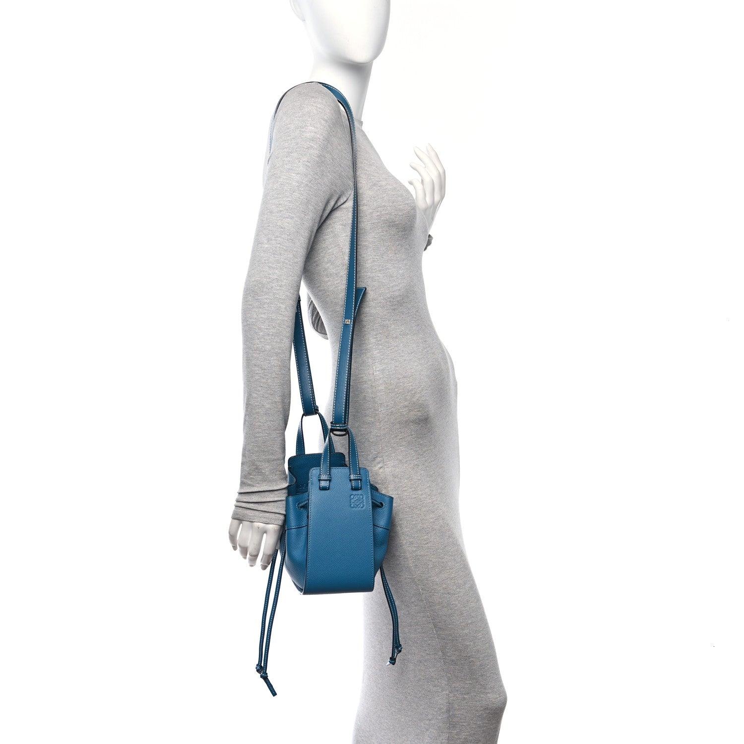 Loewe Calfskin Mini Hammock Shoulder Bag Dark Blue 2 of 10