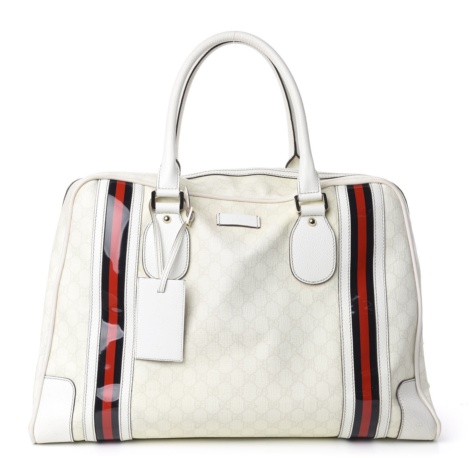 Gucci GG Plus Monogram Duffle Bag White 1 of 8