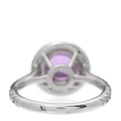 Tiffany Platinum Diamond Pink Sapphire Soleste Ring 45 3.25 4 of 6