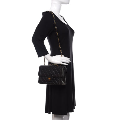 Chanel Lambskin Quilted Small Single Flap Bag Black 2 of 11