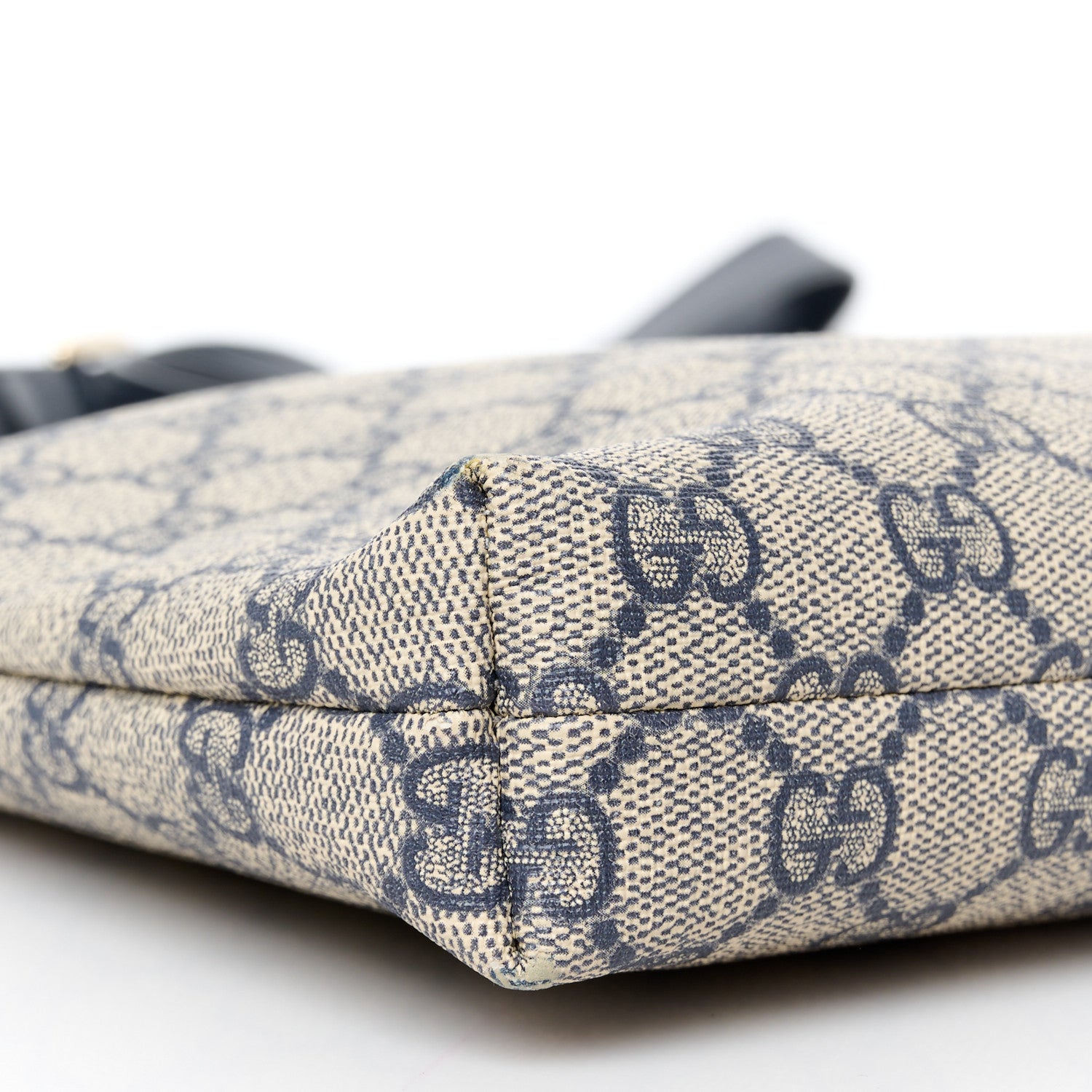 Gucci GG Plus Monogram Medium Flat Messenger Bag Navy 11 of 12