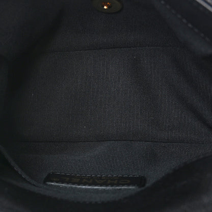 Chanel Lambskin Metal Quilted Mini Top Handle Square Flap Black 5 of 9