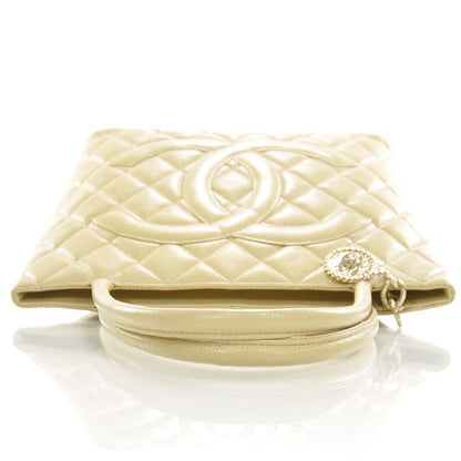 Chanel Caviar Quilted Medallion Tote Beige 5 of 9