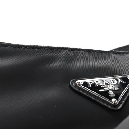 Prada Tessuto Nylon Studded New Vela Hobo Black Fuoco 11 of 11