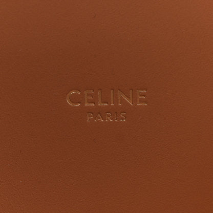 Celine Canvas Calfskin Logo Print Small Vertical Cabas Natural Tan 6 of 11