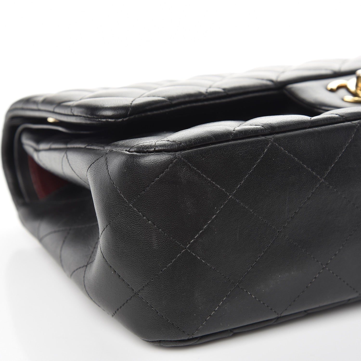 Chanel Lambskin Quilted Jumbo Double Flap Black 9 of 11