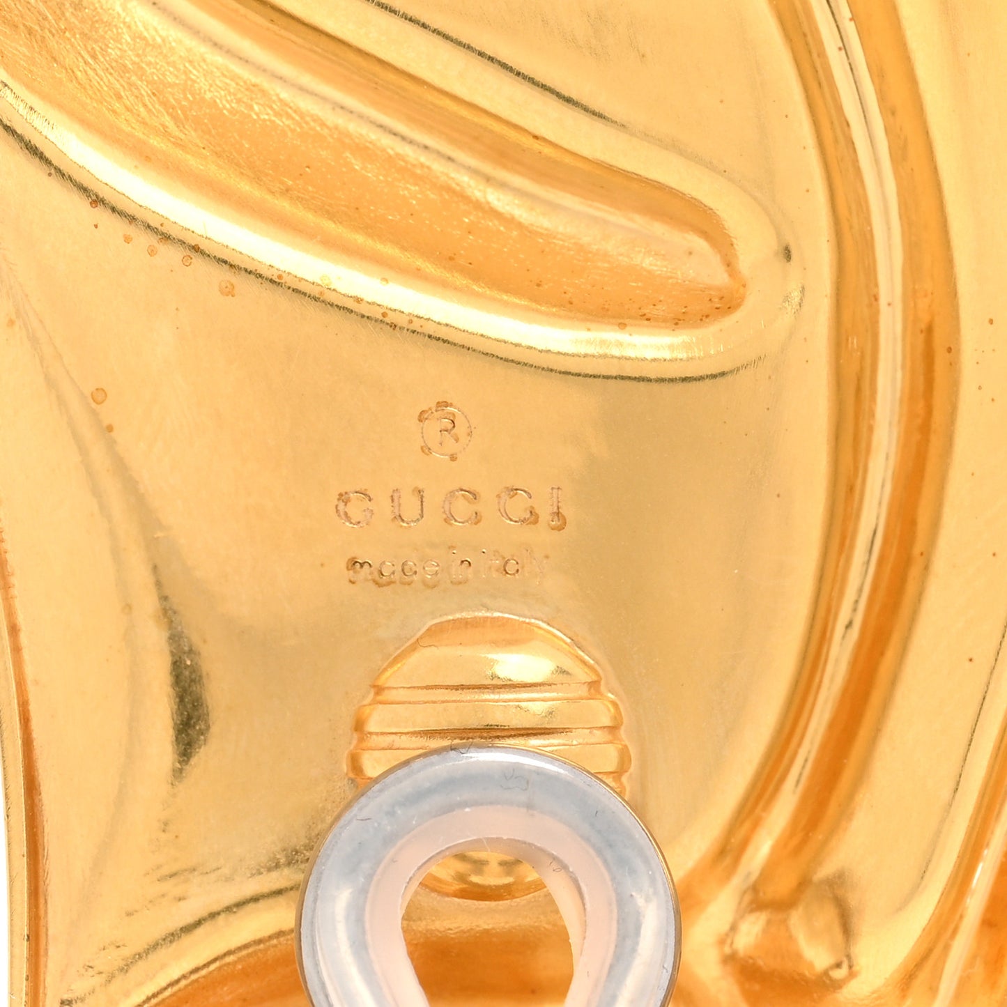 Ear Shaped Clip On Earring Gold