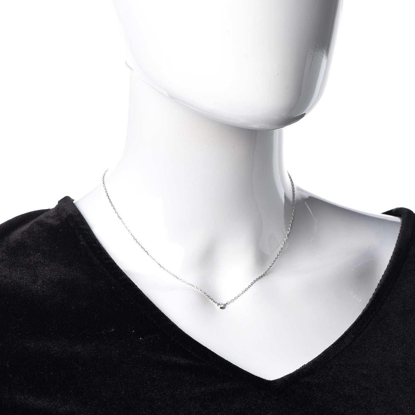 18K White Gold Diamond SM D'Amour Pendant Necklace