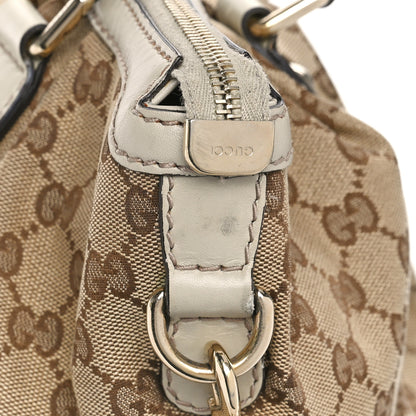 Gucci Monogram Margaux Calfskin Medium Sukey Top Handle Bag Beige Ebony Mystic White 10 of 12