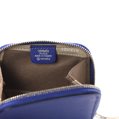 Hermes Epsom Silk'in Coin Purse Bleu Electrique 6 of 7