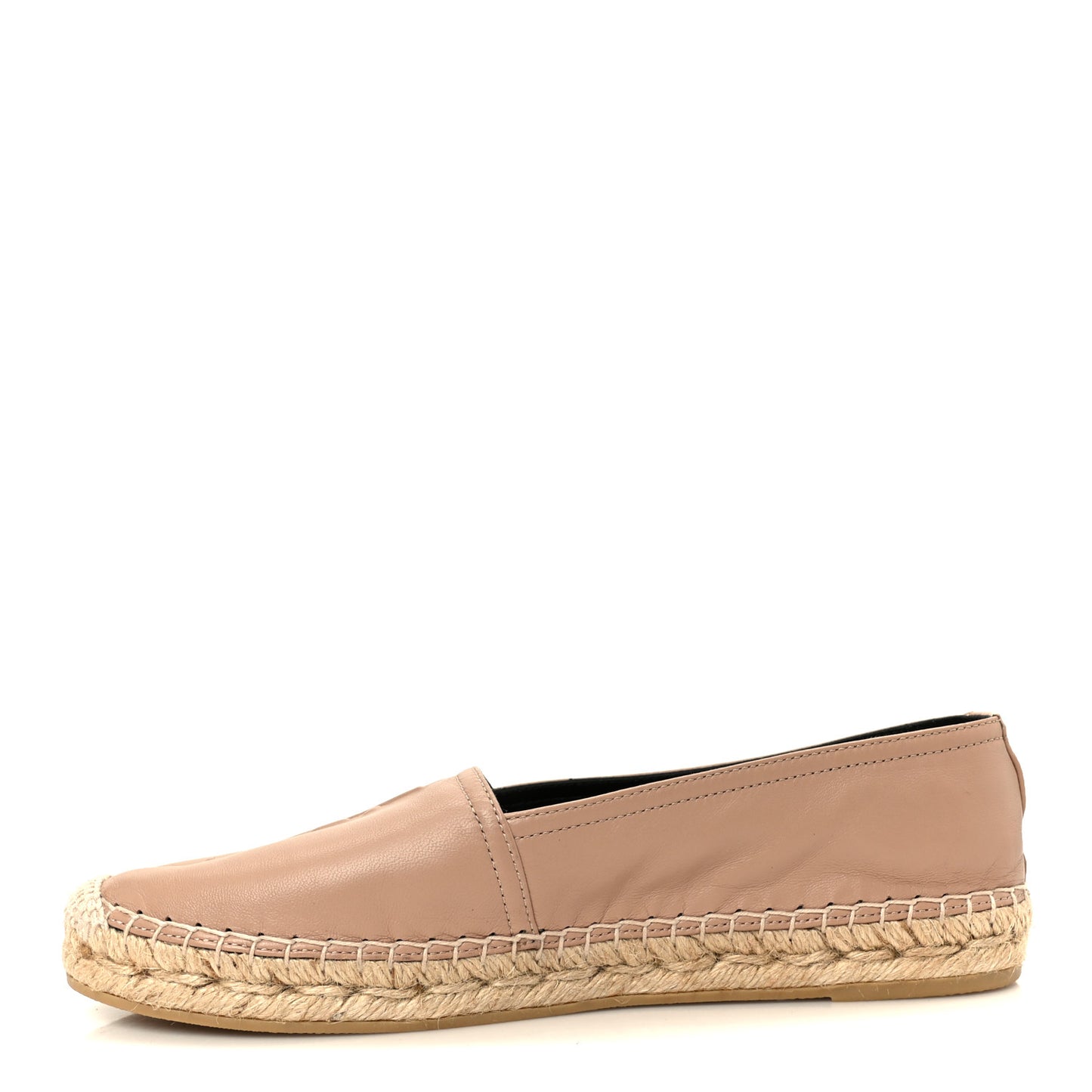 Lambskin Monogram Espadrilles 37.5 Nude