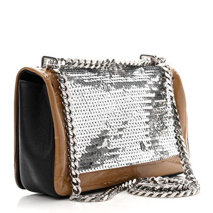 Burberry Patent Sequin Embellished Small TB Lola Bag Black 3 of 11