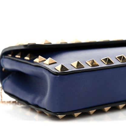 Valentino Garavani Nappa Rockstud Bangle Clutch Blue China 6 of 8