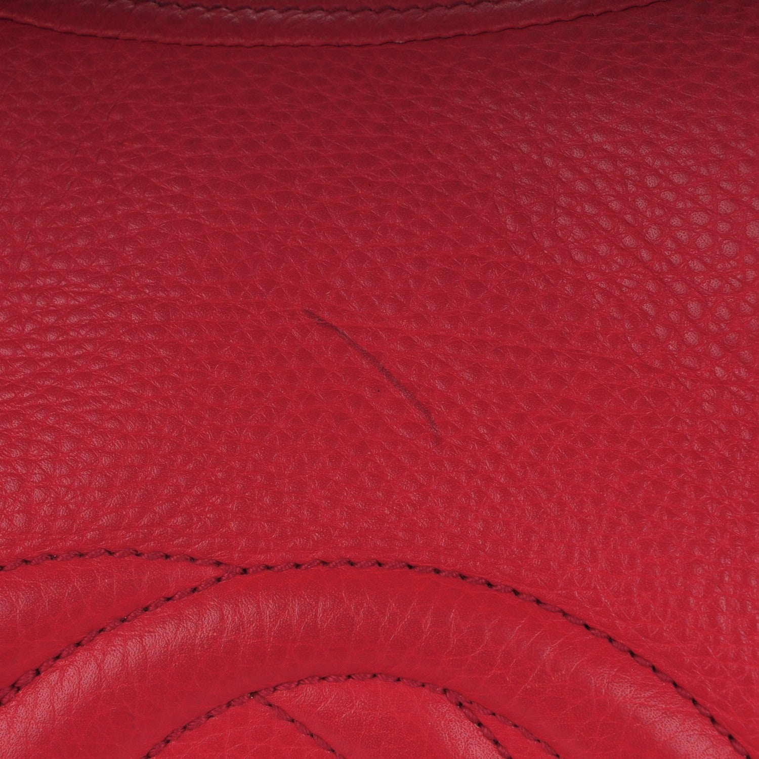 Gucci Pebbled Calfskin Large Soho Hobo Red 10 of 12