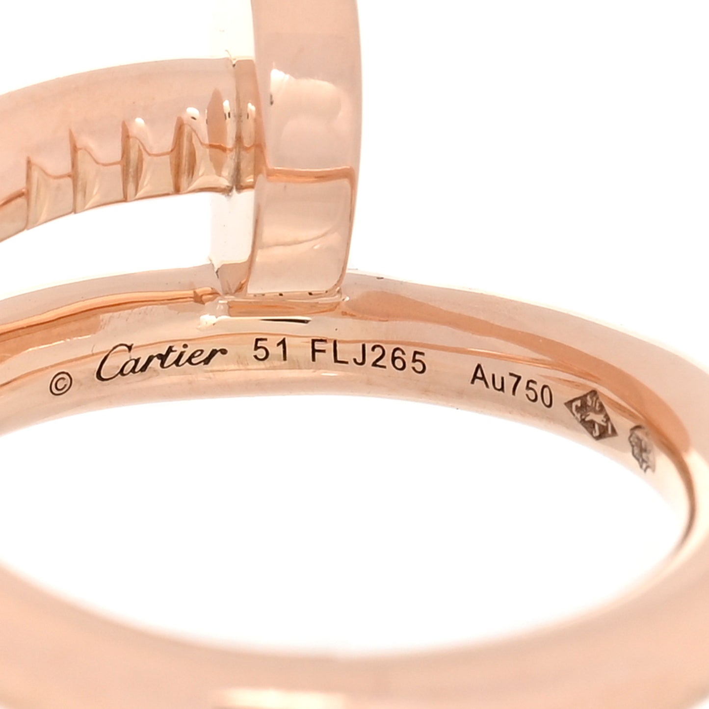 18K Pink Gold Juste Un Clou Ring 51 5.75