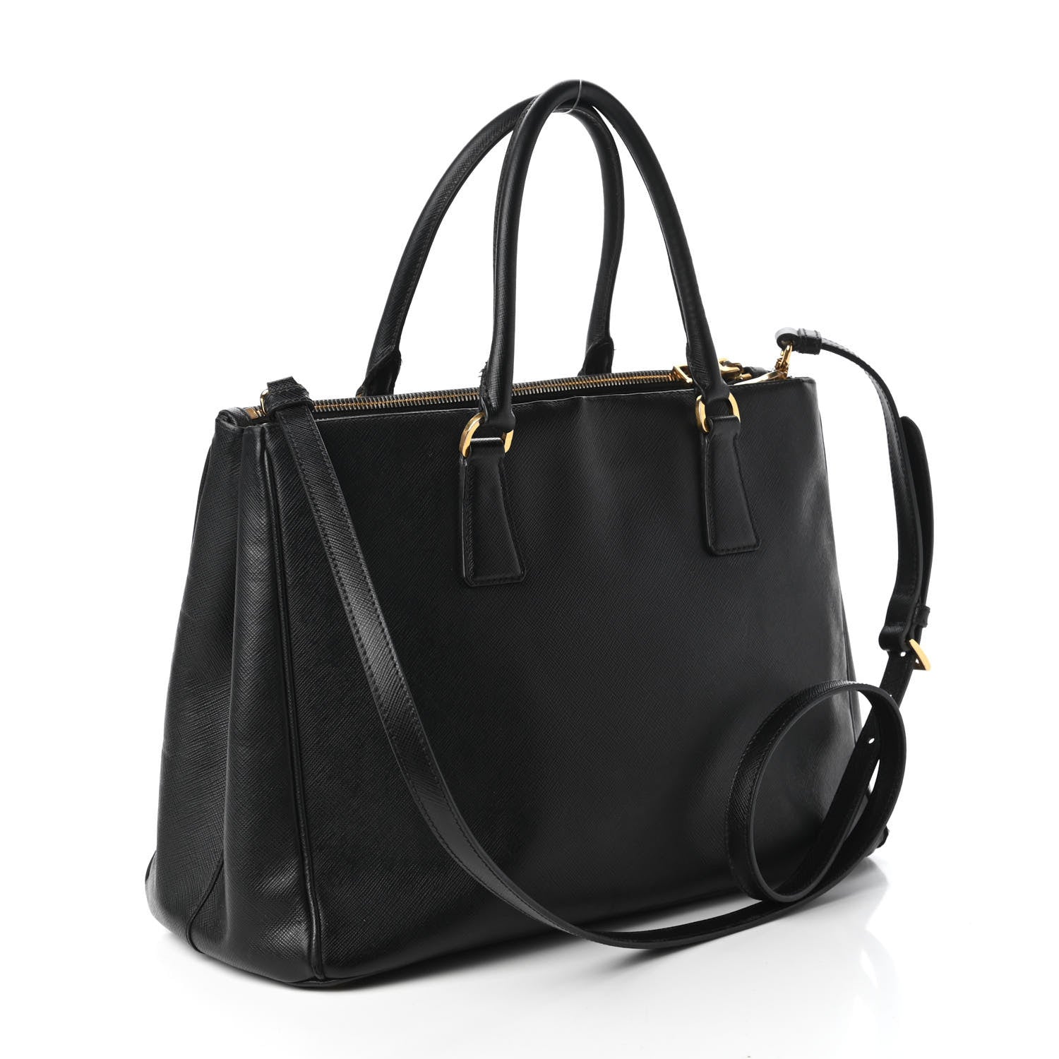 Prada Saffiano Medium Galleria Double Zip Tote Black 3 of 15