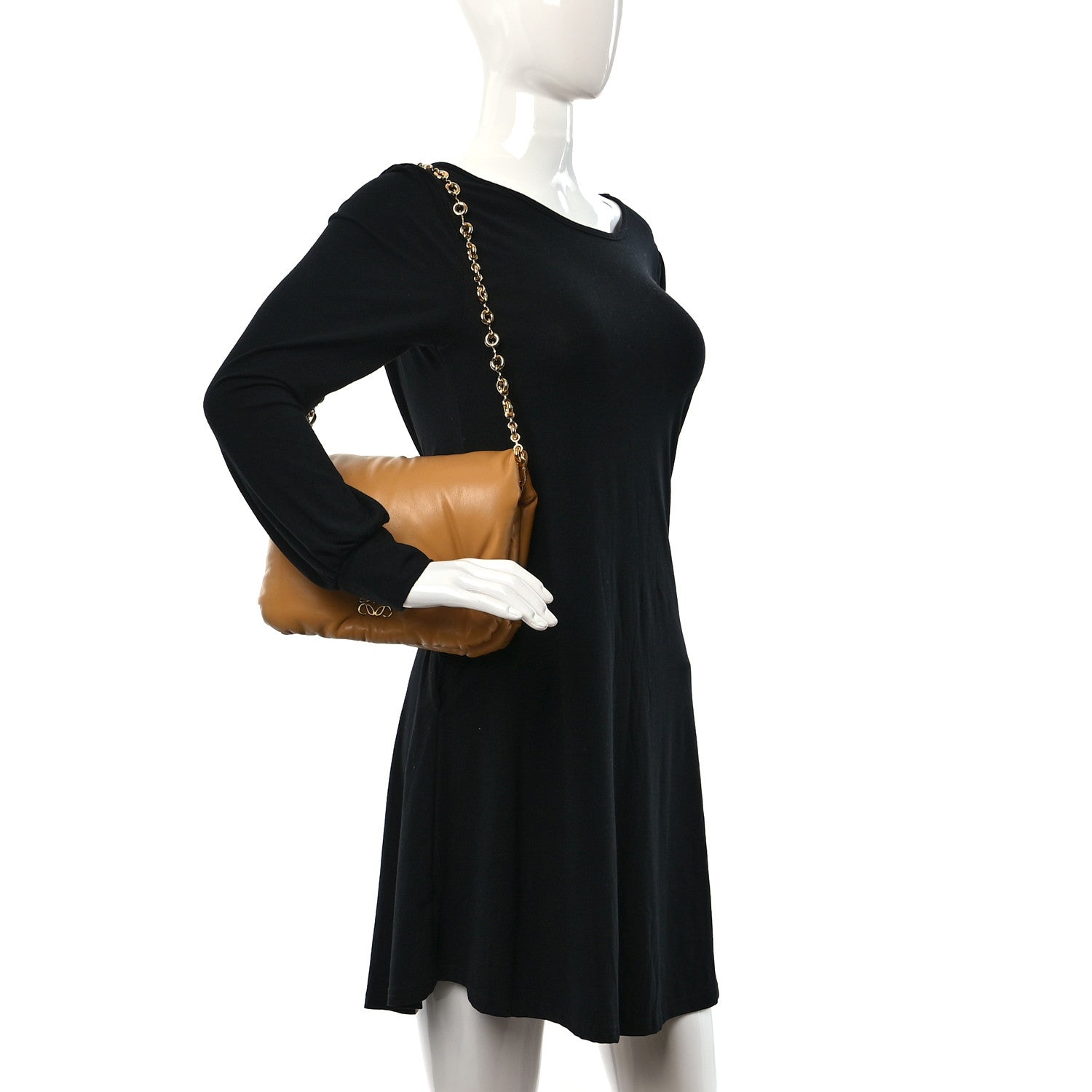 Loewe Lambskin Goya Puffer Bag Oak 3 of 9