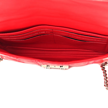 Christian Dior Patent Cannage New Lock Pouch Red 4 of 9