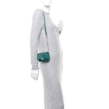 Bulgari Metallic Calfskin Serpenti Cabochon Micro Bag Emerald Green 2 of 10