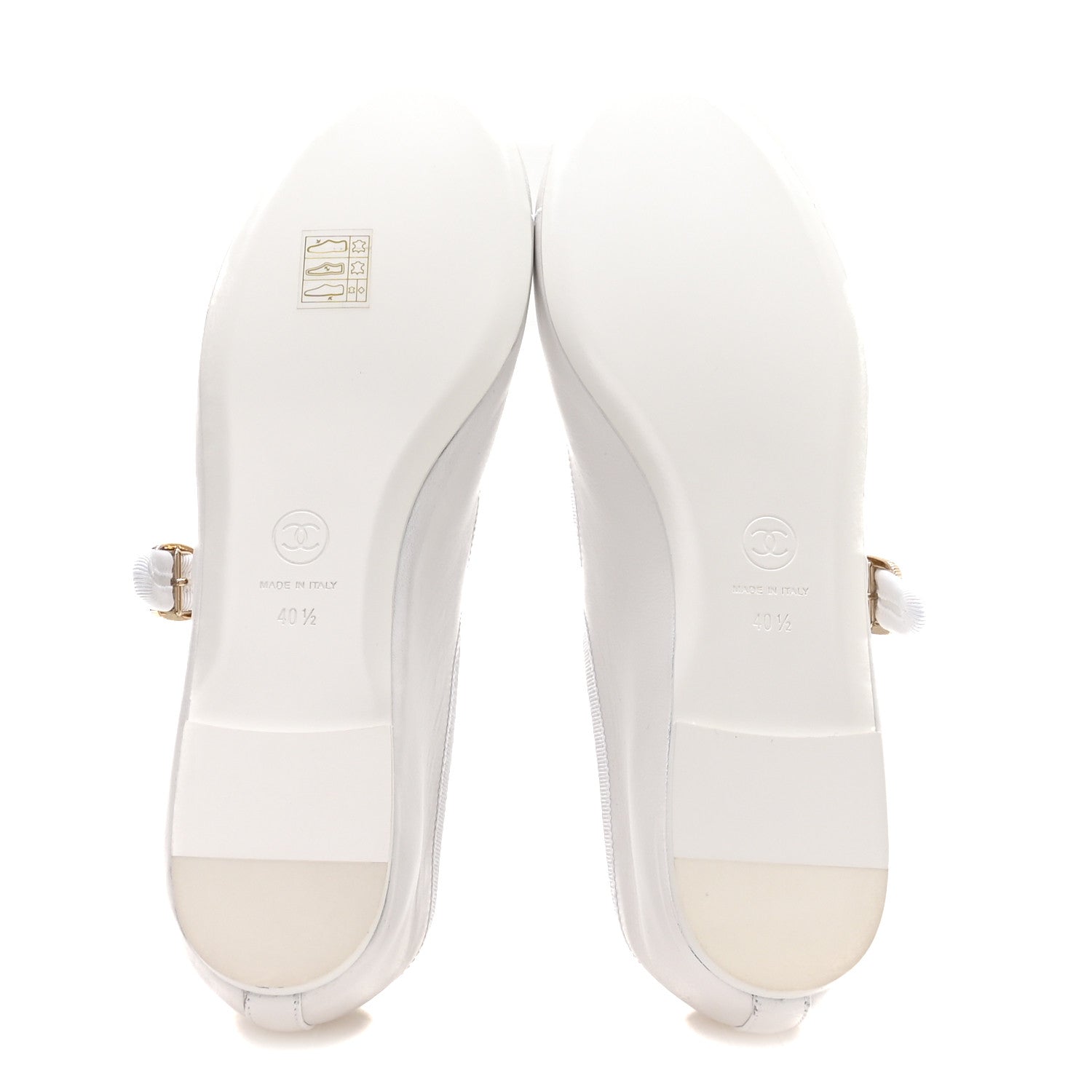 Chanel Lambskin Mary Jane Flats 40.5 White 6 of 9