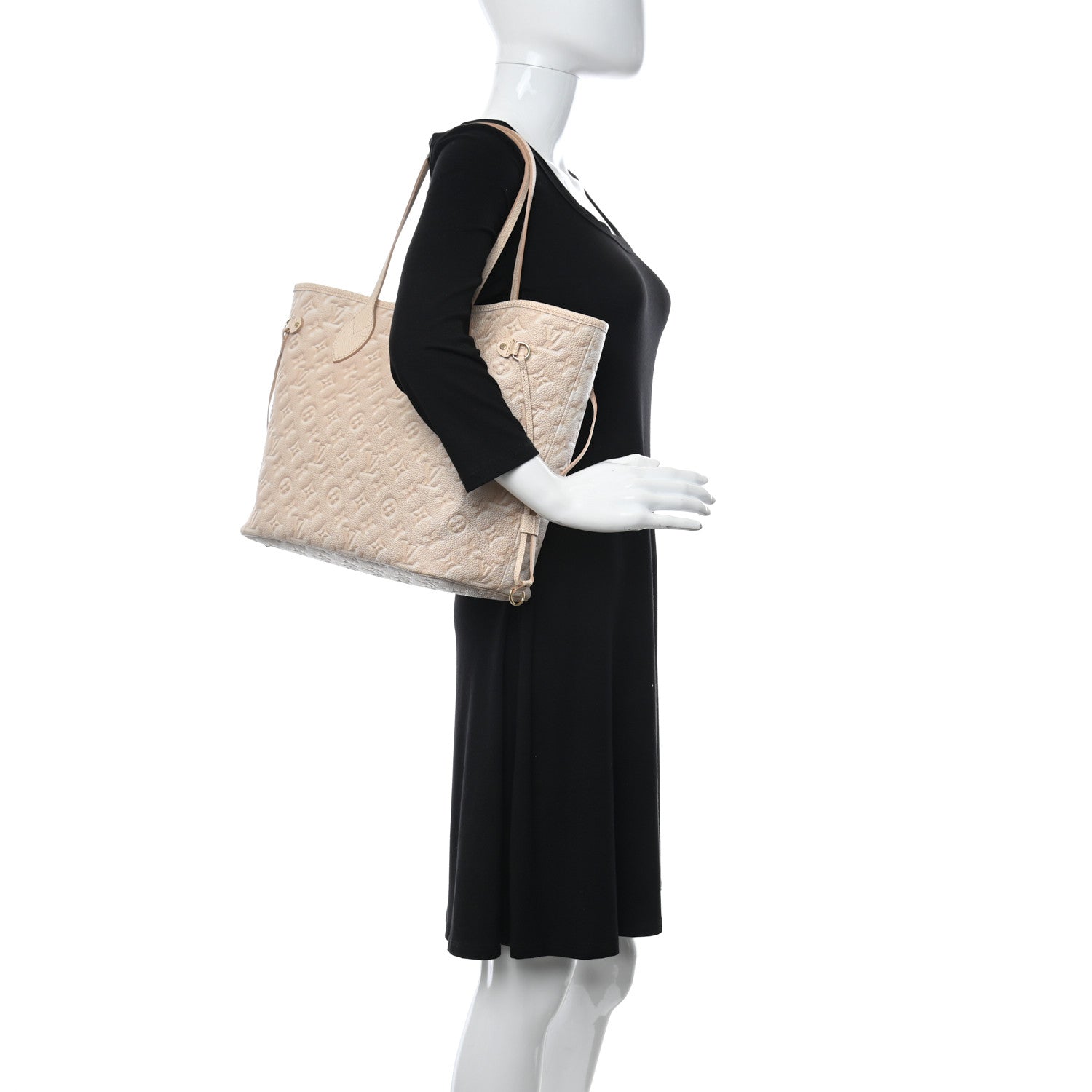 Louis Vuitton Empreinte Monogram Summer Stardust Neverfull MM Beige Clair 2 of 9