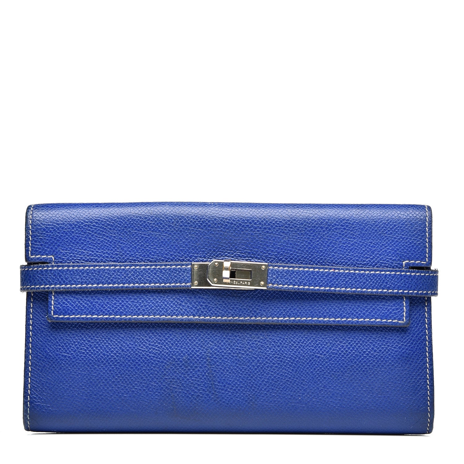 Hermes Epsom Kelly Longue Wallet Bleu Electrique Cobalt 1 of 9
