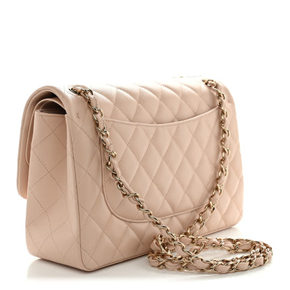 Chanel Caviar Quilted Jumbo Double Flap Light Beige 3 of 13