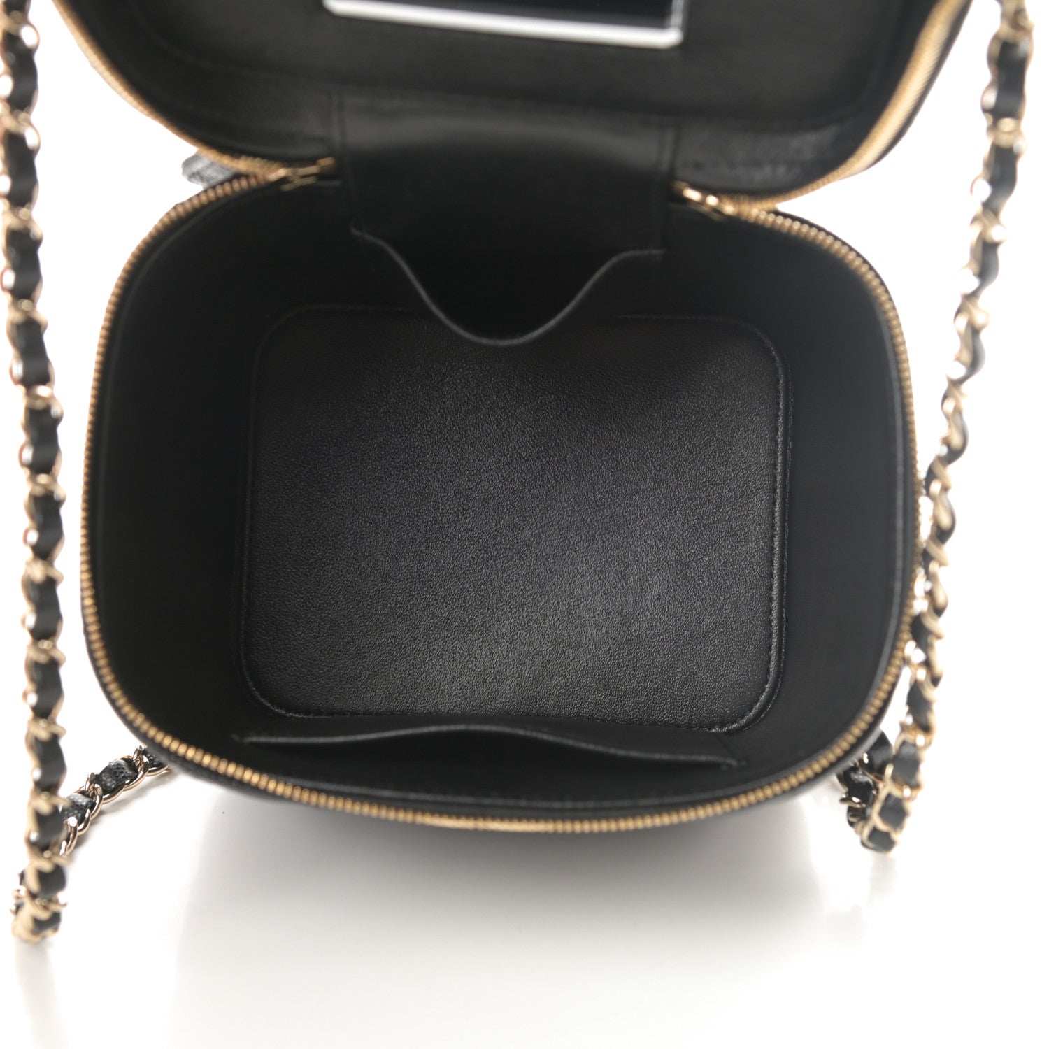 Chanel Caviar Quilted Small Top Handle Vanity Case With Chain Black 5 of 10