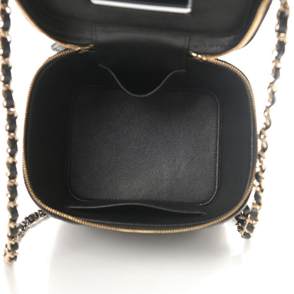 Chanel Caviar Quilted Small Top Handle Vanity Case With Chain Black 5 of 10