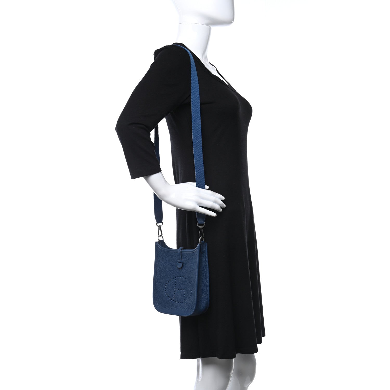 Hermes Taurillon Clemence Evelyne TPM Deep Blue 2 of 10