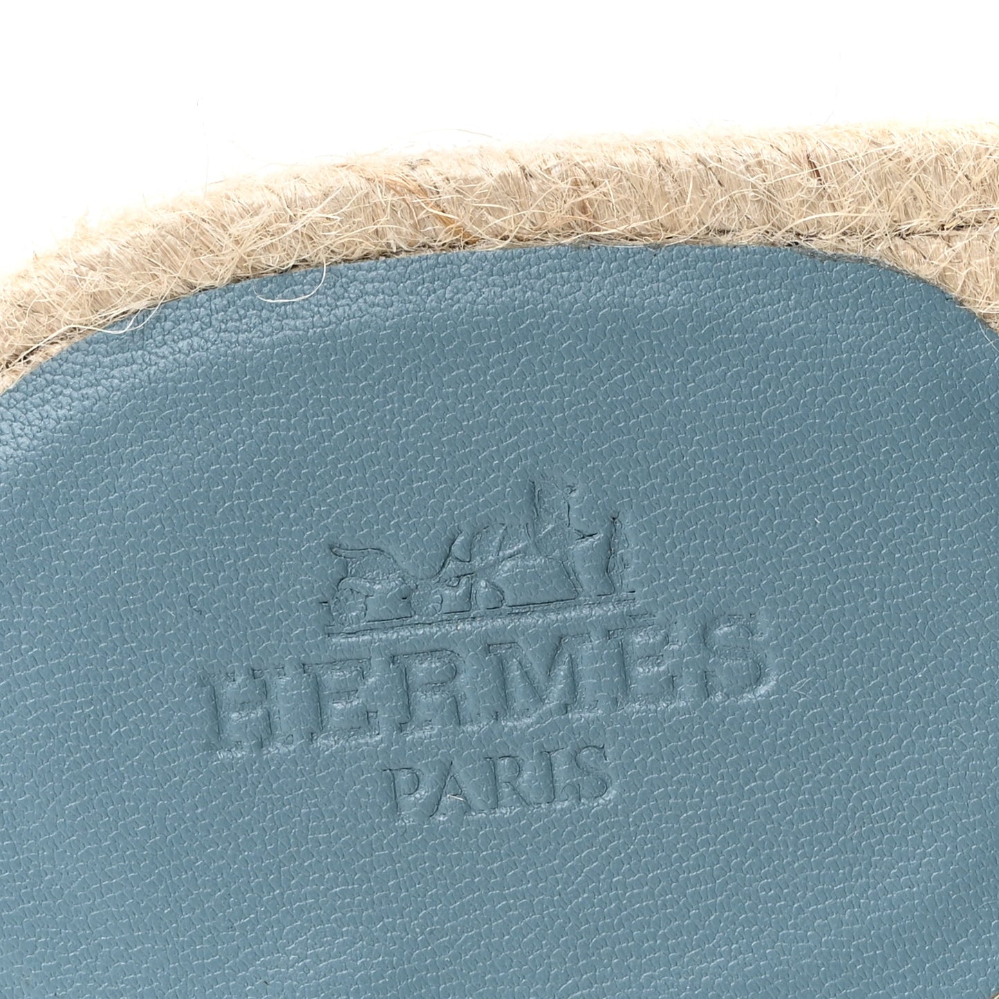 Suede Goatskin Famosa Espadrille Sandals 37 Bleu Citadin
