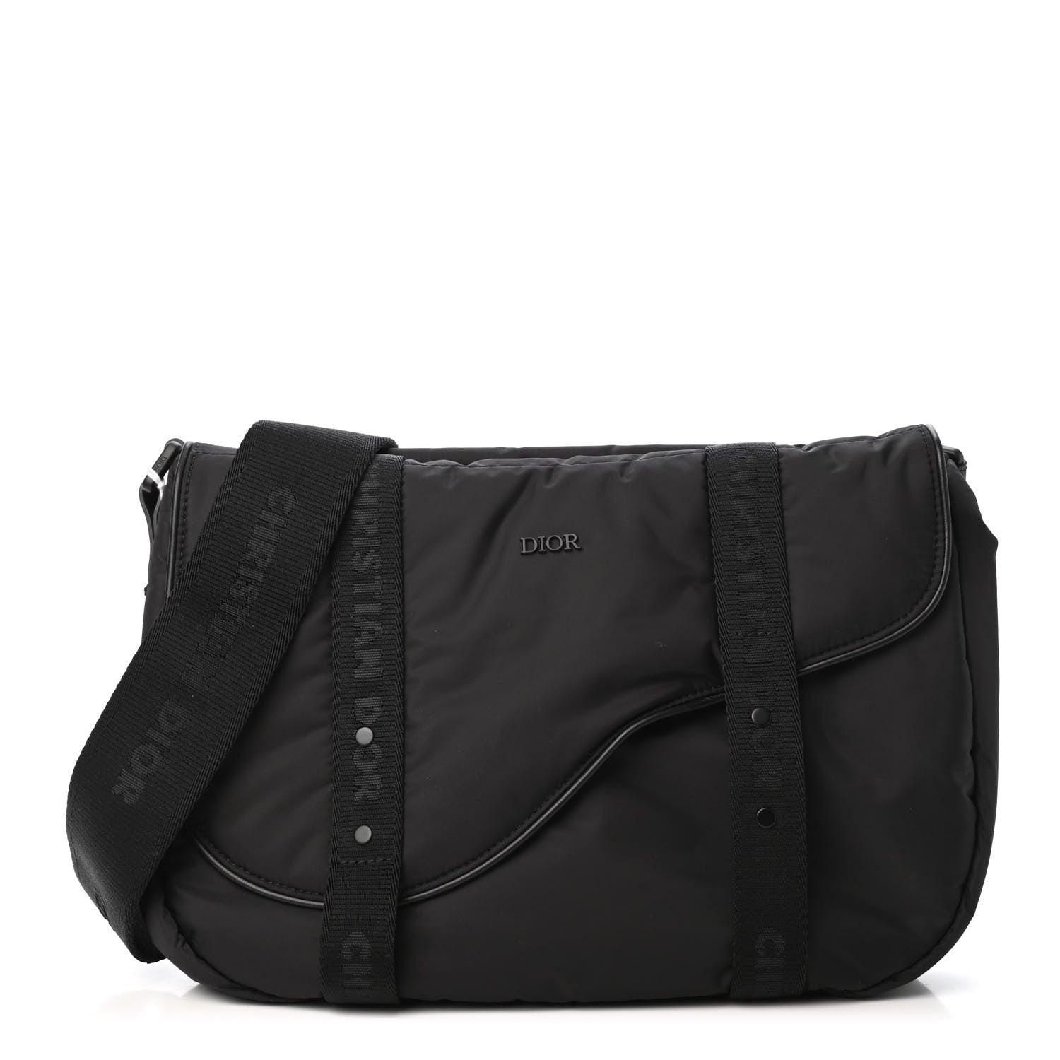 Christian Dior HOMME Nylon Saddle Messenger Bag Black 1 of 4